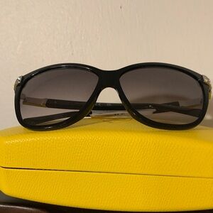 Swarovski Black Sunglasses with Yellow Case